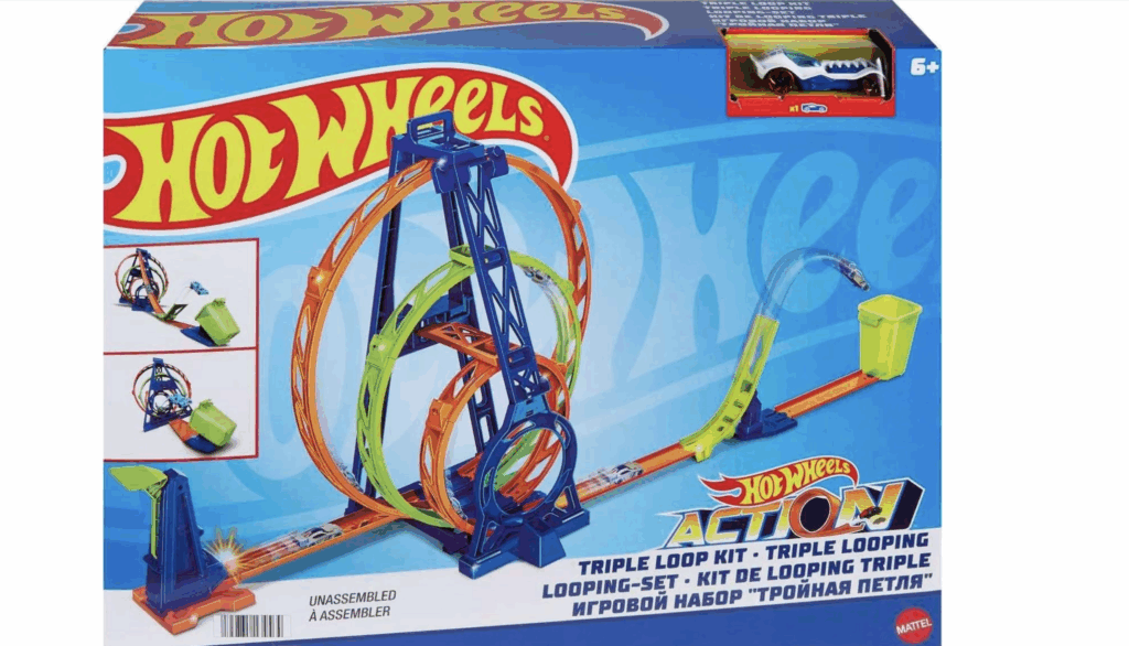 Hot Wheels Trzy Pętle Ekstremalnej Prędkości – Tor z Samochodzikiem - obrazek 6