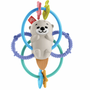 Fisher-Price Kolorowy Gryzak z Grzechotką – Miękki i Wesoły Towarzysz Ząbkowania