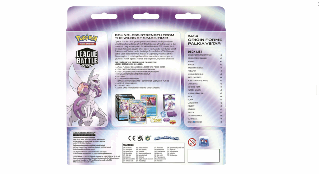Pokémon TCG: Origin Forme Palkia VSTAR – Gotowa Talia dla Mistrzów! - obrazek 3
